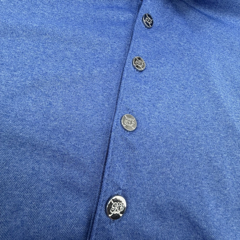 Polo Ralph Lauren Men's Blue Polo Shirt Size XL Short Sleeve Metal Button Golf - Picture 3 of 7